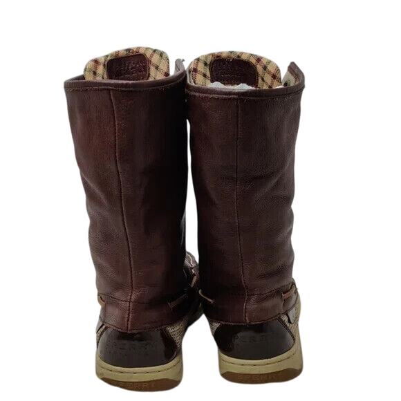Vintage brown leather Sperry Boat shoe boots sz 7 - Picture 4 of 9